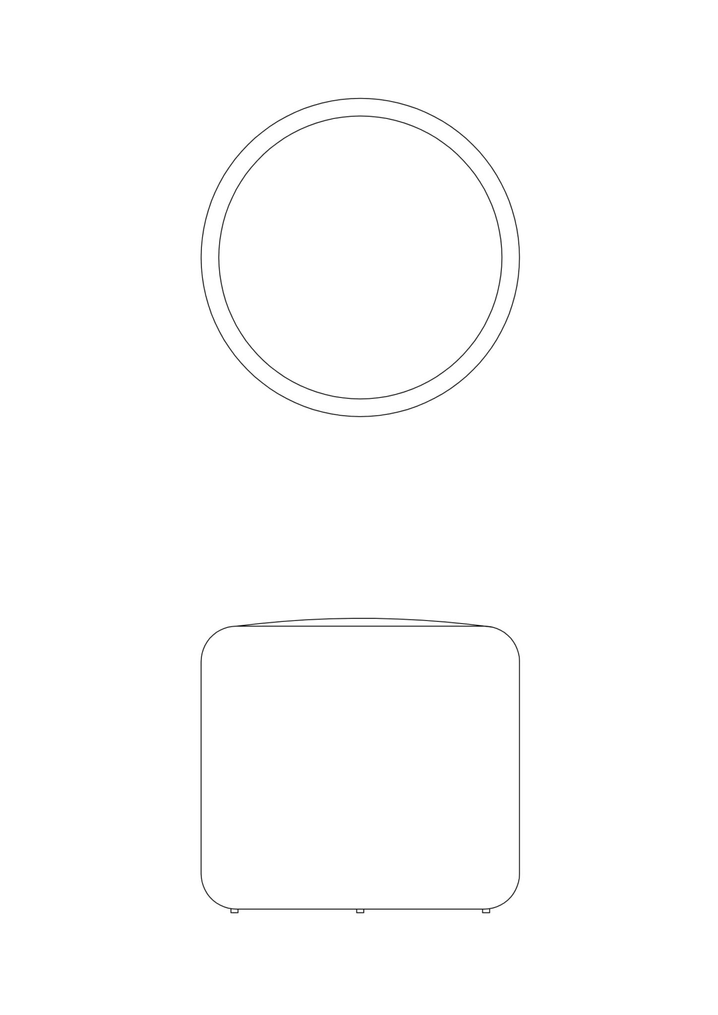 Round Pouf Dimensions Office